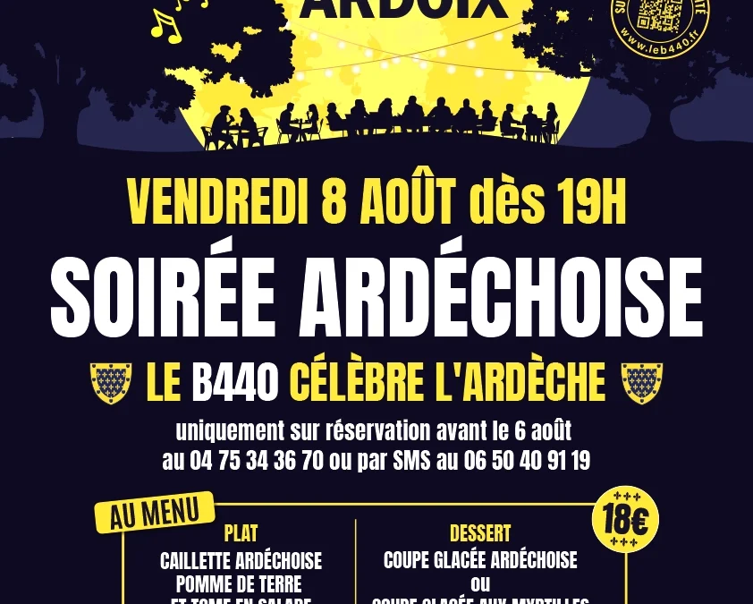 Soirée Ardéchoise au B440 à Ardoix