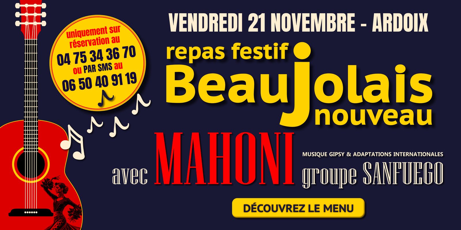Soirée Beaujolais nouveau au B440 à Ardoix Soirée Beaujolais nouveau au B440 à Ardoix